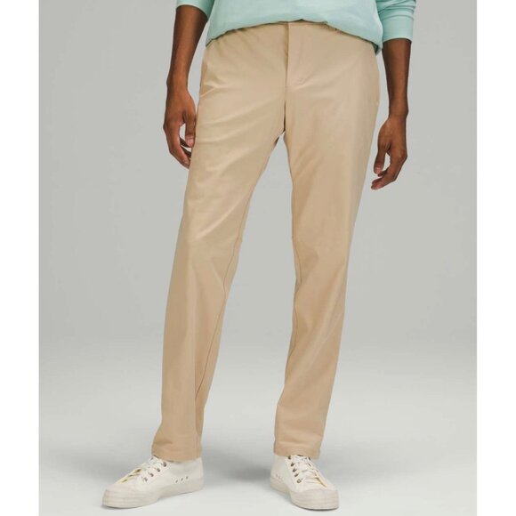 Lululemon Mens Commission Pant Slim Warpstreme Size 32 Beige - Picture 1 of 11